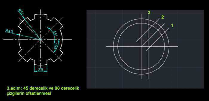 Autocad örnek çizimleri mirror