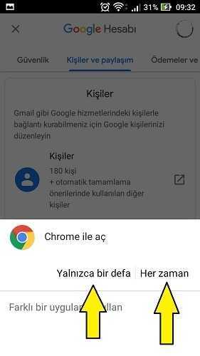 HTC rehberi aktarma