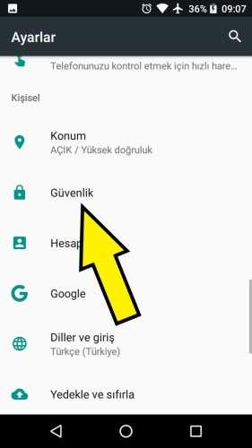 Vestel ekran kilidi ekleme kaldırma