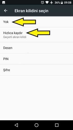 Vestel ekran kilidi ekleme kaldırma