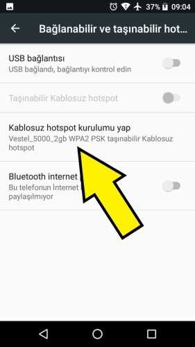 Vestel internet paylaşımı